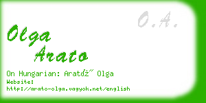 olga arato business card